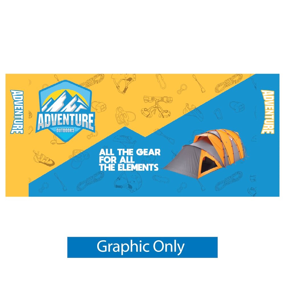 15ft Wallbox — Single Sided Graphic Only with White Back Fabric / 8 ft